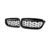 Modanatura Griglia Anteriore Griglia Frontale A Doppia Linea Rene Per BMW Serie 3 F30 F31 F35 2011-2019 Diamond Grill Adatta(Nero)