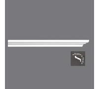 Modanatura in stucco per soffitto, polistirolo di alta qualità, 24 metri, 35 x 35 x 200 cm, bianco