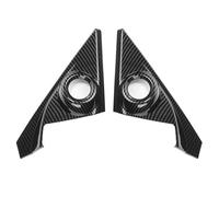 Modanatura Interni Auto 2 Pezzi Per Civic 2016 2017 2018 2019 10Th Gen Auto ABS Fibra Carbonio Interni Porta Anteriore Altoparlante Finestra Un Pilastro Copertura Trim Interni Trim