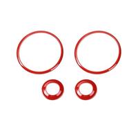 Modanatura Interni Auto Per Jeep Per Wrangler JK 2007-2014 Anello Altoparlante Montante Anteriore Auto Copertura Decorativa Per Tromba Sonora Sul Tetto Accessori Auto(Red B)