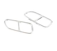 Modanatura Interni Decorazione Cornice Decorativa per Codino in Acciaio Inossidabile per Mercedes per Benz CLA C117 2013-2016, Copri Tubo di Scarico, Accessori per Auto(Argento)