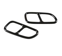 Modanatura Interni Decorazione Cornice Decorativa per Codino in Acciaio Inossidabile per Mercedes per Benz CLA C117 2013-2016, Copri Tubo di Scarico, Accessori per Auto(Nero)
