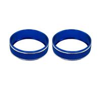 Modanatura Interni Decorazione Per Jeep Per Renegade Auto Interni Audio Suono Cd Volume Sintonizzazione Regolazione Manopola Interruttore Pulsante Decorazione Anello Di Copertura Accessori(Blu)