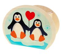 Modanatura Legno Piggy Bank Pinguino Bxlxh 65x115x85mm Nuovo Denaro Salva Soldi