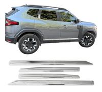 Modanatura per porte cromate per Dacia Duster III | Dal 2024+ Raccordo pedane | Realizzato in acciaio inossidabile cromato | Facile installazione