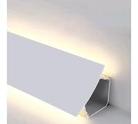 Modanatura per soffitto, Canale LED Premium per Strisce Luminose, Profilo di Modanatura a Corona in Alluminio da 1,9 m/6,2 Piedi, Illuminazione Flessibile per soffitto, diffusore di Luce con