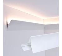 Modanatura per soffitto, Cornice in Alluminio a Montaggio Superficiale per Striscia LED da 8 mm, Canale di Illuminazione indiretta per Decorazione di pareti e battiscopa, diffusore per batti