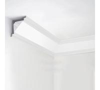 Modanatura per soffitto, Illuminazione a LED per cornici - Profilo in Alluminio, Luce lineare per soffitto/Parete, battiscopa Argento da 16 m/52,4 Piedi, Ideale per Creare Atmosfera e Decora