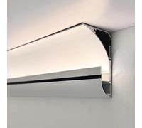 Modanatura per soffitto, Modanatura a Corona da 30,5 m, diffusore in Alluminio per Strisce LED per Illuminazione indiretta, Binario Decorativo a Gola, Perfetto per la ristrutturazione della
