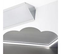 Modanatura per soffitto, plafoniera a LED, diffusore per Illuminazione a Incasso da 17,5 m con Copertura in Acrilico, Elegante Binario lineare in Alluminio per Bordo Parete - Finitura Bianco