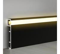 Modanatura per soffitto, Striscia Luminosa a LED in Alluminio per battiscopa con diffusore - Illuminazione Moderna per Soggiorno, Camera da Letto, Cucina, battiscopa a Parete, Design Elegant