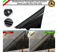 MODANATURA TRIANGOLO SINISTRO NERO LUCIDO LATO GUIDA PER FIAT 500