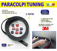 Modanature 500 Fiat strisce adesive auto porte esterne tuning kit nero gomma per