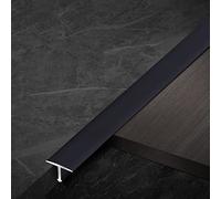 Modanature a T in alluminio, Striscia di transizione for pavimento con modanatura a T in alluminio multicolore 90-120 cm(Black,Long 90cm/35.4in)