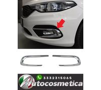 Modanature adesive contorno fendinebbia abs argento/cromo per Fiat Tipo 15-24