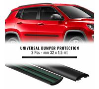 Modanature Bumper Paracolpi per Auto, 32 mm x 1,5 mt, 2 Pezzi