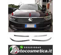 Modanature cofano cornici fari adesive in acciaio cromo per VW Passat B8 14-21