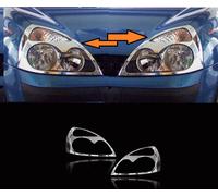 Modanature cornici profili 2 fari anteriori in abs cromo per Renault Clio 98-08