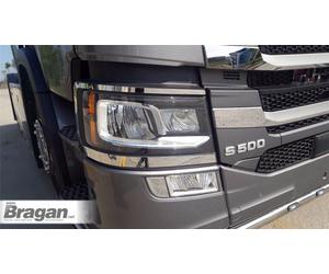 Modanature Cromate Faro Coperture per New Generation Scania R S Series 2017+