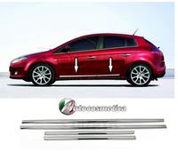 Modanature cromo 4 protezioni porte fasce porte 3D per Fiat Bravo 2007 in poi.,