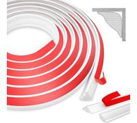 Modanature da soffitto autoadesive flessibili da 6 m, 19 mm x 13 mm, in TPE, triangolari, per stucchi, pareti e piani di lavoro da cucina