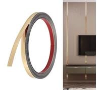 Modanature decorative autoadesive in acciaio inox 201, 5 m x 2,0 cm, listello decorativo flessibile in metallo per WC, bordo piastrellato, parete, battiscopa, pavimento