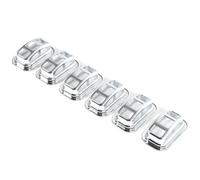 Modanature fari posteriori ABS Nero Lucido Per Hummer Per H2 2003-2009 Copertura In Rete Protettiva Luce Anteriore E Posteriore Del Tetto Accessori Per La Protezione Esterna(Argento)