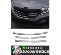 modanature griglia mascherina profili cornici acciaio 5 pezzi Renault Trafic III