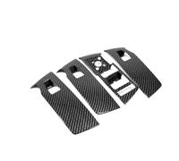 Modanature Interne Auto Pannello Controllo Vetro Finestrino Portiera Dell'auto Bracciolo Sollevamento Corrimano Cornice di Finitura per A-UDI Q3 F3 2018 2019 2020 2021 2022(ABS Carbon Fiber Look)