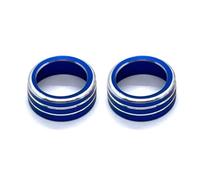 Modanature Interne Compatibile Con Per Golf MK7 Per Beetle Per Passat 2 Pezzi Coperture Decorative Manopola Volume Pannello Navigazione Auto(Blue)