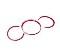 Modanature Interne Compatibile Con Porsche Per Macan 2014-2024 3 Pezzi ABS Cruscotto Auto Cornice Strumenti Coperture Rifiniture Adesivi(Red)