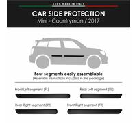 Modanature Laterali Bumper Paracolpi per Mini Cuntryman 2017 con Biadesivo 3M