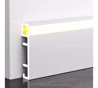 Modanature per soffitti, battiscopa a LED - Cornice in Alluminio per Illuminazione indiretta, Montaggio a Superficie, Disponibile in Lunghezze da 3 a 9 Metri, Ideale per l'arredamento e Il m