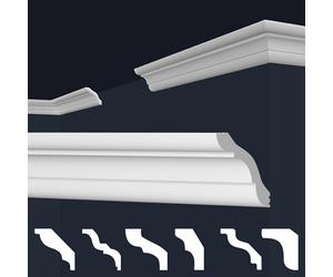Modanature per soffitti Marbet in polistirolo XPS - Modanature per stucchi di alta qualità, leggere e robuste, dal design moderno - (pezzo campione da 20 cm E-41-40x40 mm) modanatura angolare