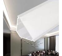 Modanature per soffitti, Sistema di Illuminazione a LED per pareti e soffitti con cornici Decorative, Binario di Illuminazione indiretta da 72 Piedi per Bordi Decorativi, Striscia LED in ges