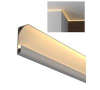 Modanature per soffitto, Kit di Illuminazione indiretta a LED per cornici - Diffusore a LED Bianco con connettori e Blocchi angolari, Profili Decorativi per soffitti da 6, 8, 10, 12, 16 Pied