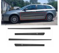 Modanature porte fasce portiere 3D in plastica nera per Alfa Romeo 159 05-11