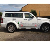 Modanature profili porte laterali acciaio cromo minigonne per Dodge Nitro 2008-