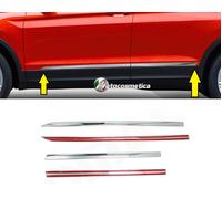 Modanature profili porte laterali acciaio cromo minigonne per Seat Ateca 2016-