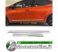 Modanature profili porte laterali acciaio cromo per Renault Clio V HB 2019+