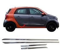 Modanature profili porte laterali acciaio cromo per Smart ForFour 453 2014+