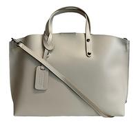 Modarno Borsa Donna Grande a Mano Pelle con Tracolla Shopper (Beige)