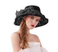 Modaworld Cappello da Cerimonia da Donna a Tesa Larga Cappelli da Sposa Nuziale per Feste Britanniche Cappellino da Viaggio Bohémien da Donna Cappelli da Spiaggia All'Aperto Estivi