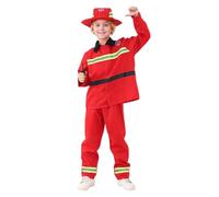 Modaworld Costume Da Vigile Del Fuoco Per Bambini, Giocattoli Per Giochi Di Ruolo Costume Da Pompiere, Capo Dei Pompieri Cosplay, Vestito Carnevale Halloween Gioco
