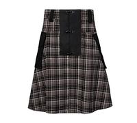 Modaworld Gonna da Uomo Scozzese Scottish Skirt Uomo Scottish Mens Solid Classic Retro Traditional Medieval personalità Scottish Gonne