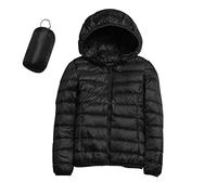 Modaworld Piumino Leggero da Donna, Idrorepellente, Caldo, Ripiegabile, Trapuntato, con Cappuccio, per Le Mezze Stagioni, Imbottito, per Escursionismo, Arrampicata