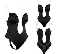 Modaworld Shapewear Body Donna Backless Profondo Scollo a V Body Strapless Shaping Bodysuit Riposo Addominale Vie Vita Modellante Reggiseni Invisibili