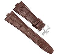 MODBAND Canda di guardia in pelle genuina per Vacheron Costantin ALL'ESTERO Serie 450 0V 5500V P47040 Fibbia in acciaio inossidabile 25 * 8 mm uomini di guardia(Brown-silver)
