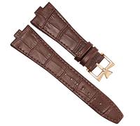 MODBAND Canda di guardia in pelle genuina per Vacheron Costantin ALL'ESTERO Serie 450 0V 5500V P47040 Fibbia in acciaio inossidabile 25 * 8 mm uomini di guardia(Brown-rosegold)