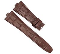 MODBAND Canda di guardia in pelle genuina per Vacheron Costantin ALL'ESTERO Serie 450 0V 5500V P47040 Fibbia in acciaio inossidabile 25 * 8 mm uomini di guardia(Brown-No buckle)